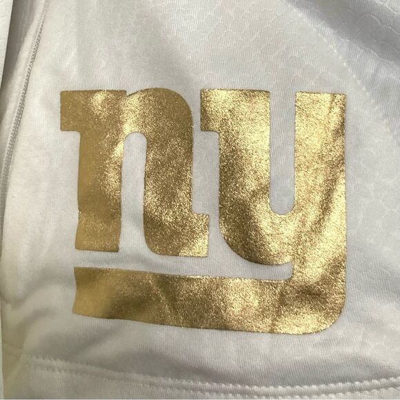New York Giants Women’s Off White 1/4 Zip Long Sleeve Top Size Medium NFL Team A - Picture 9 of 12